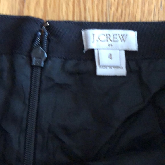 J Crew Fluted Flare A-line Mini Skirt Black Sz 4 - Picture 4 of 5